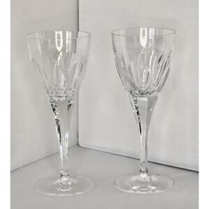 Cut Crystal Wine / Water Glasses Helene by CESKA Set Goblets